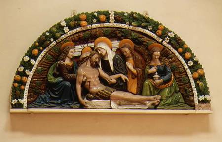 The Maries in the Sepulchre, bas relief a Giovanni della Robbia