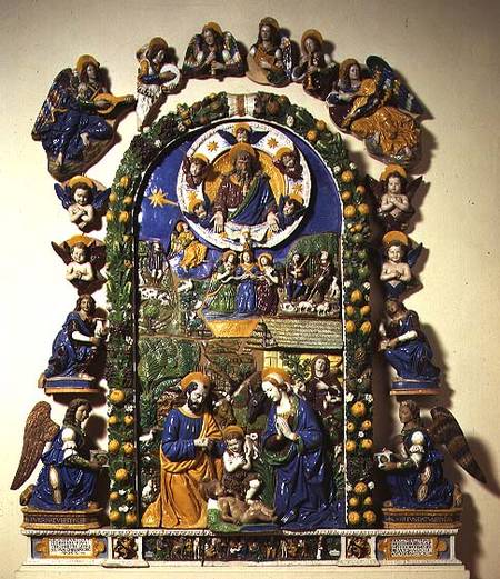 Nativity, bas relief a Giovanni della Robbia