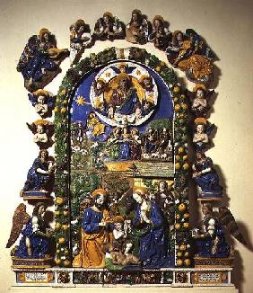 Nativity, bas relief