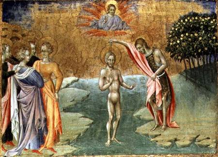 The Baptism of Christ a Giovanni  di Paolo di Grazia