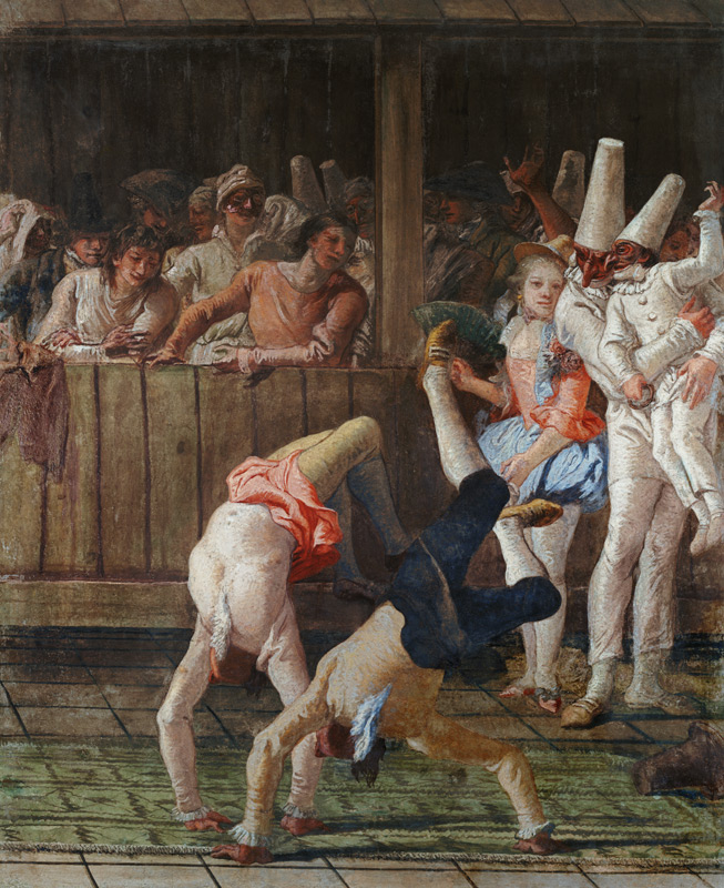 The travelling entertainers (Saltimbanchi, Colombina e Pulcinella) a Giovanni Domenico Tiepolo