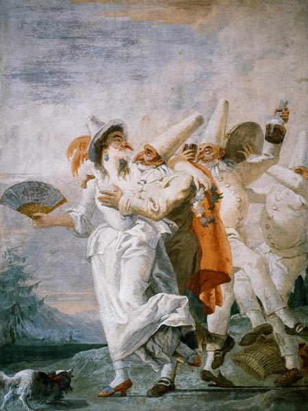 Pulcinella in Love a Giovanni Domenico Tiepolo