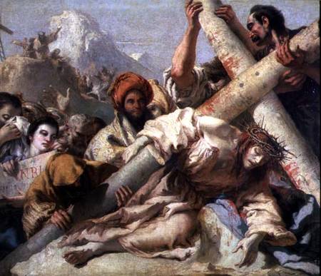 Christ's Fall on the way to Calvary a Giovanni Domenico Tiepolo