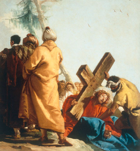 Christ falls beneath the Cross for the second time a Giovanni Domenico Tiepolo