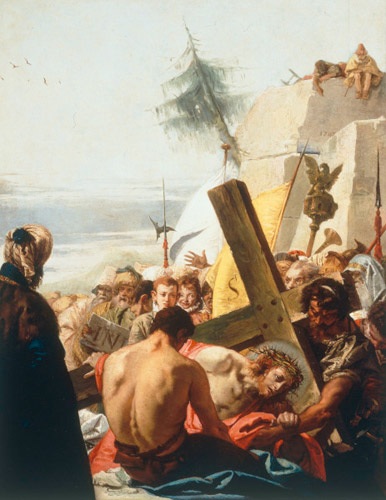 Christ falls beneath the Cross for the third time a Giovanni Domenico Tiepolo