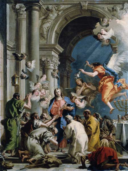 G.D.Tiepolo / Establ.of Last Supper a Giovanni Domenico Tiepolo