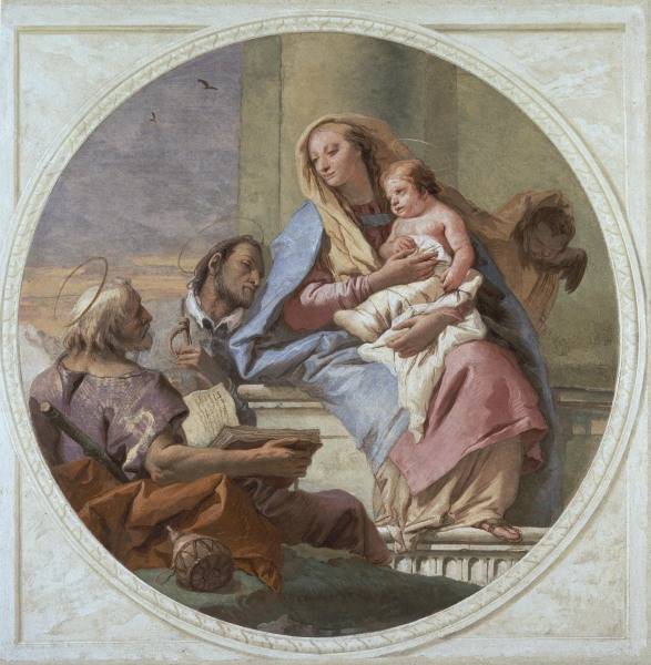 G.D.Tiepolo / Mary w.Child & Saints a Giovanni Domenico Tiepolo