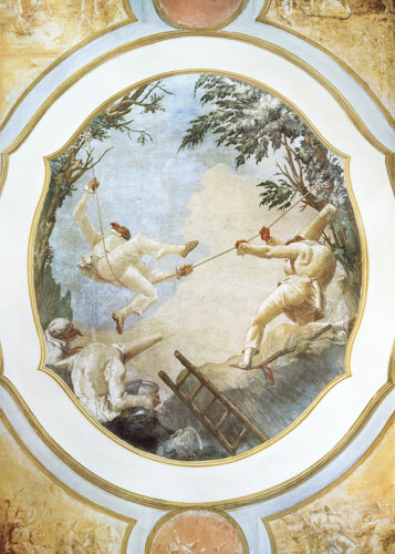 Pulcinella on a Swing a Giovanni Domenico Tiepolo
