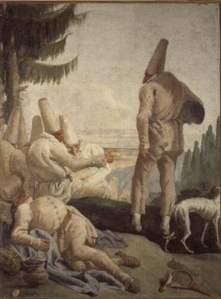 Pulcinella on Holiday a Giovanni Domenico Tiepolo