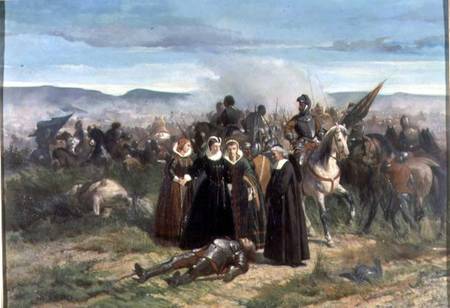 Mary Stuart at the Battle of Langside a Giovanni Fattori
