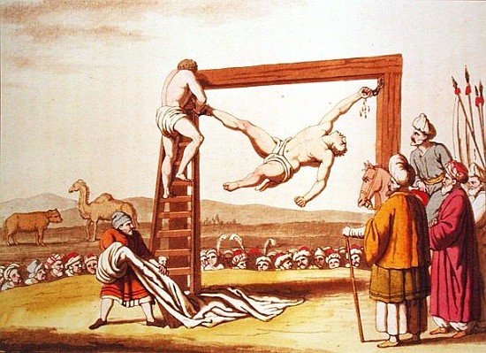 Torture Scene in Barbary, illustration from ''Costume Antico e Moderno'' a Giovanni Giulio Ferrario Milan 1815Bigatti