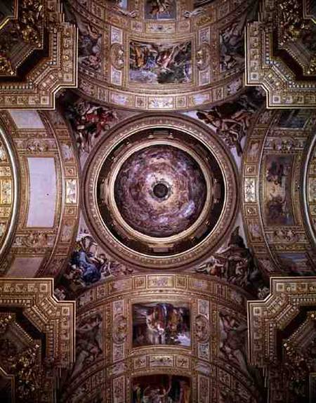 The Vision of Paradise, frescoes on the ceiling and cupola of Sant'Andrea della Valle, Rome a Giovanni Lanfranco