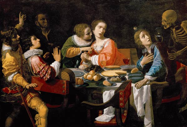 Death Comes to the Banquet Table (Memento Mori) a Giovanni Martinelli