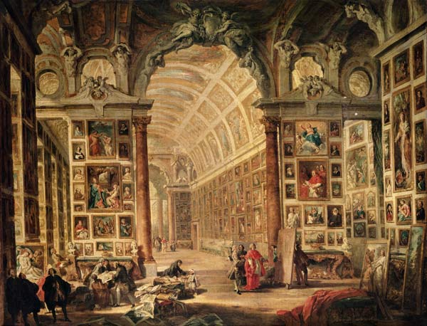 Interior View of The Colonna Gallery, Rome a Giovanni Paolo Pannini