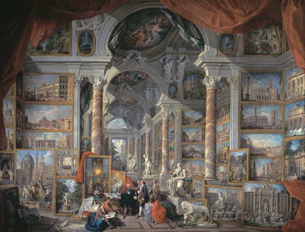 Galleria con vista della Roma moderna a Giovanni Paolo Pannini