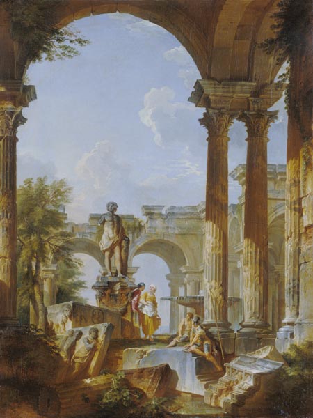 G.P.Pannini, Ideal view with ruins a Giovanni Paolo Pannini