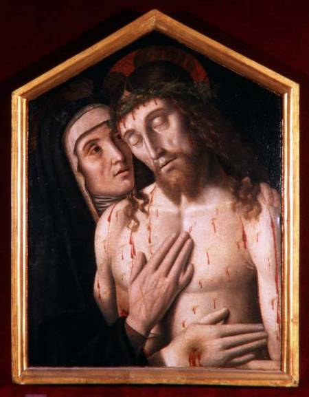 Lamentation of the Dead Christ a Giovanni Santi or Sanzio