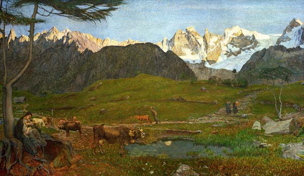 G.Segantini,Leben (Alpen-Triptychon) a Giovanni Segantini