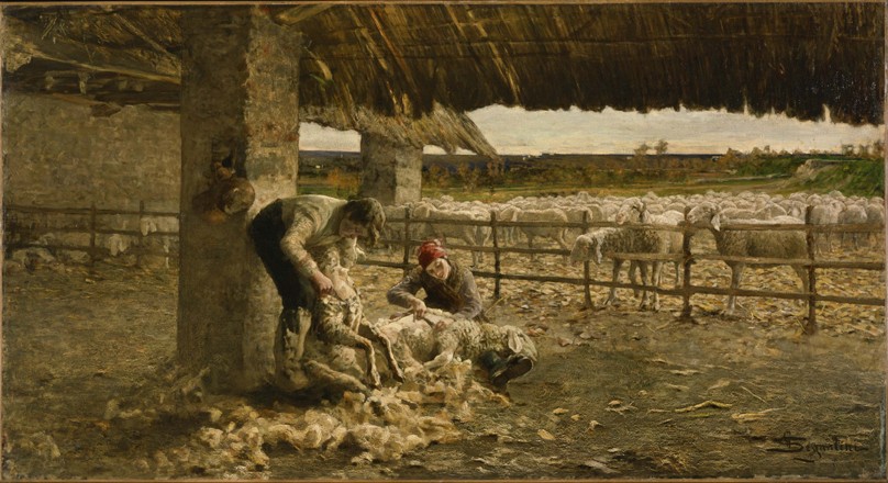 The Sheepshearing a Giovanni Segantini