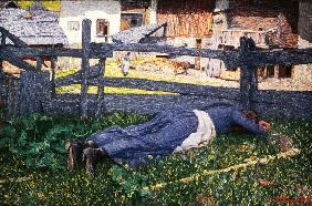 G.Segantini, Schlaf im Schatten