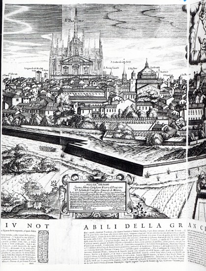 A Section of a Map of Milan a Giovanni Battista Bonacina
