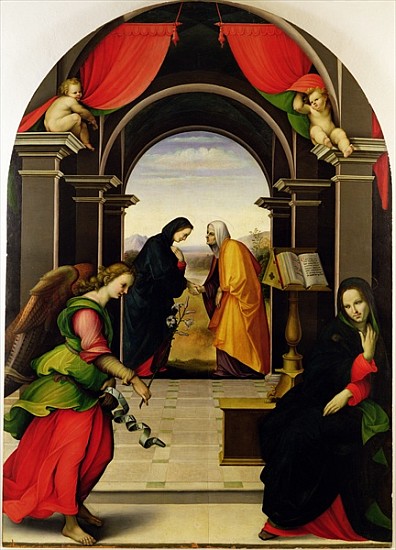 The Annunciation and the Visitation a Girolamo del Pacchia