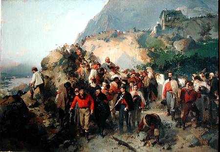 Garibaldi ferito ad Aspromonte a Girolamo Induno