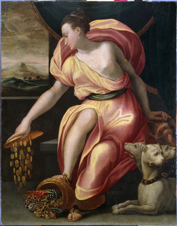 Allegory of wealth a Girolamo Macchietti