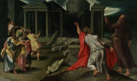 Scene from the life of St. John the Evangelist a Girolamo Mazzola Bedoli