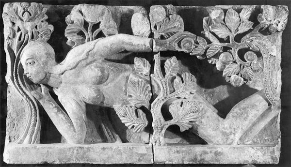 Eve, fragment of the lintel from the portal of the Cathedral of St. Lazare a Gislebertus