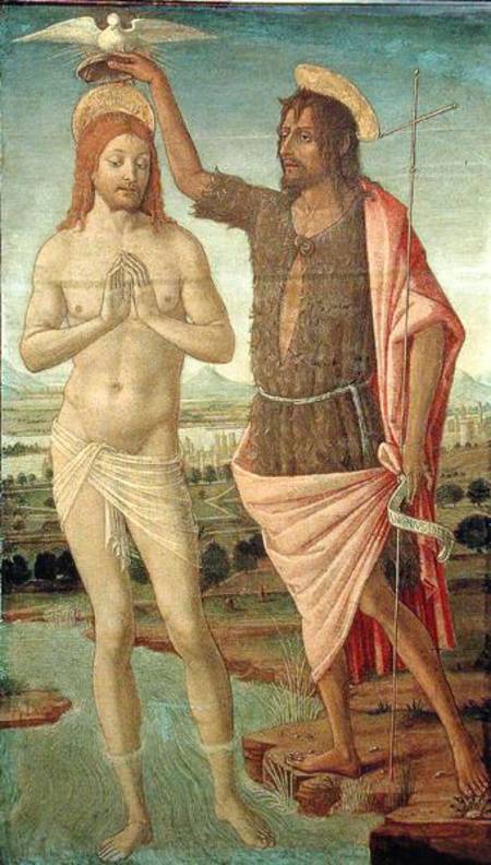 The Baptism of Christ a Giudoccio di Giovanni Cozzarelli