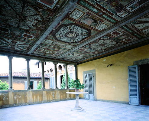 Interior view of the loggia, Villa Medicea di Careggi (photo) a Giuliano Giamberti da Sangallo