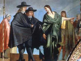 G.Carpioni / Two Men w.Virtue / Paint.