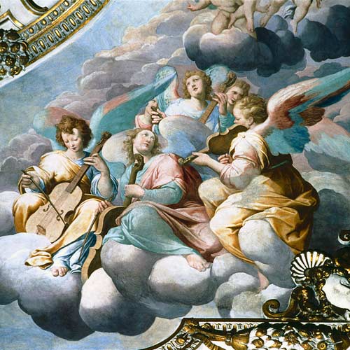 Detail of angel musicians from the vault of the choir a Giulio Cesare Procaccini