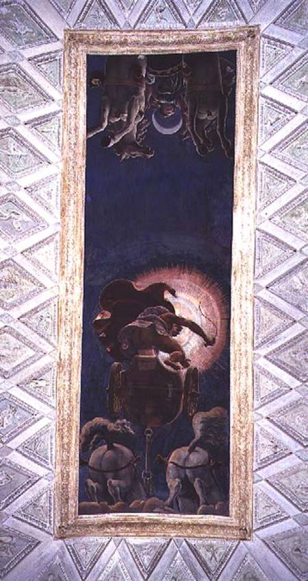 Apollo driving the Chariot of the Sun, ceiling decoration in the Camera del Sole a Giulio Romano