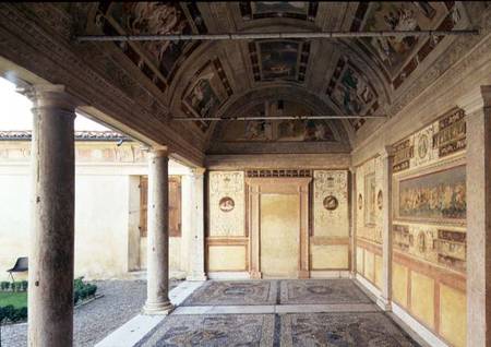 The loggia of the Appartamento della Grotta designed a Giulio  Romano