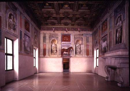 View of the Sala dei Cavalli a Giulio Romano