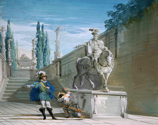 Don Juan, The Challenge (w/c on paper) a Giuseppe Bernardino Bison