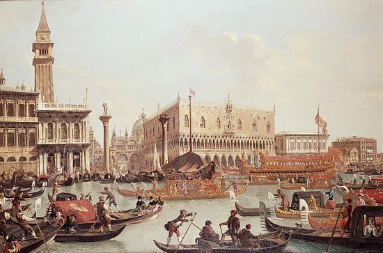 View of the Doge''s Palace and the Piazzetta, Venice a Giuseppe Bernardino Bison