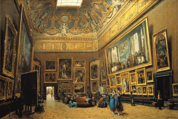 Der Salon Carre im Louvre a Giuseppe Castiglione