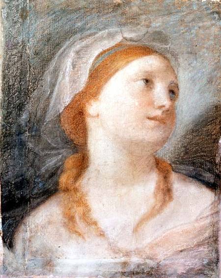 Study of the Head of a Young Woman with Red Hair a Giuseppe Lo Spagnuolo Crespi