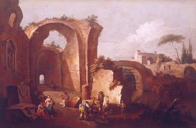 G. Zais, Ruines d''un batiment et vo tes