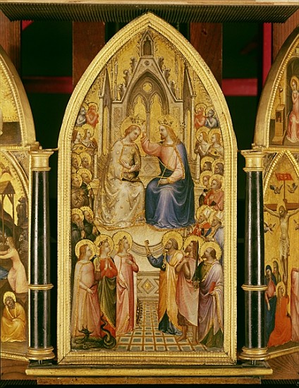 The Coronation of the Virgin, and Other Scenes, 1367 (egg tempera on poplar) a Giusto di Giovanni de Menabuoi