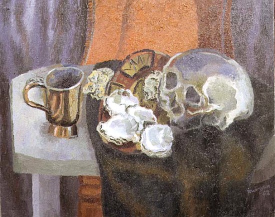 Still Life with a Skull, 1962 (oil on canvas)  a Glyn  Morgan