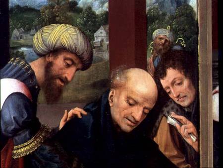 St. Catherine and the Philosophers (detail of the Philosophers), see 80755 a Goossen  van der Weyden