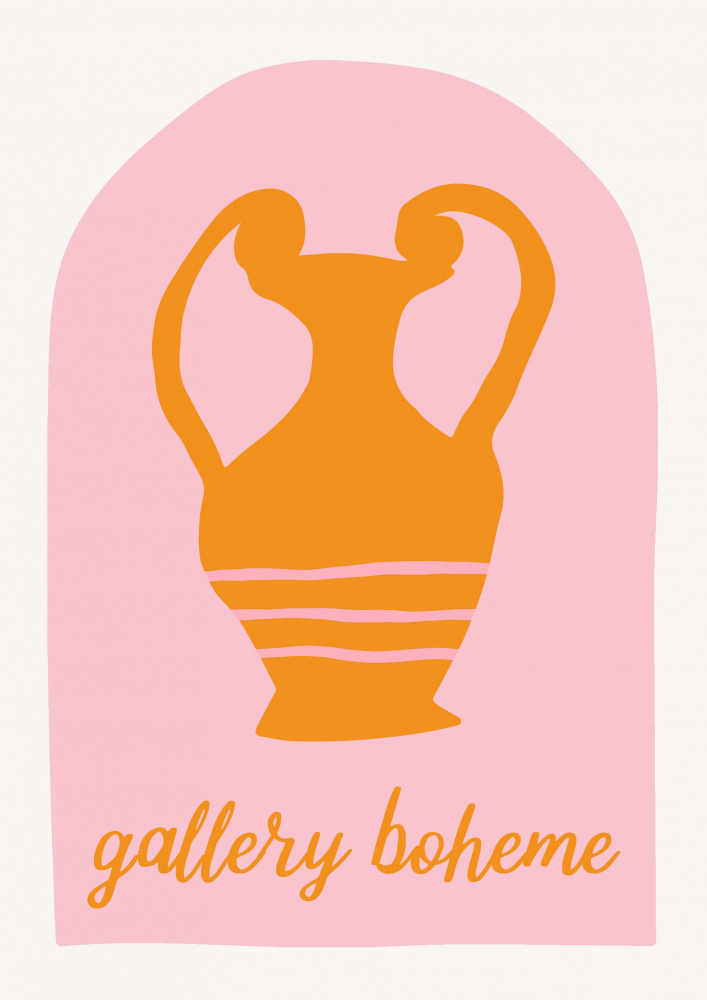 Pink and Orange Vase a Grace Digital Art Co