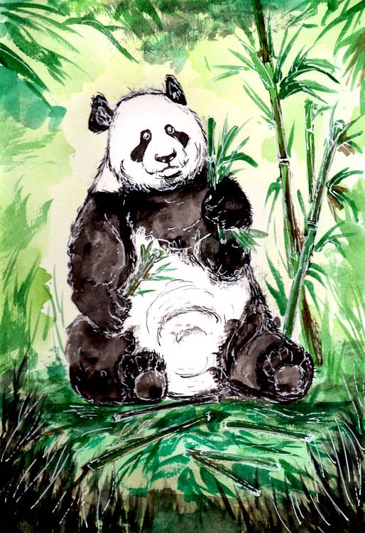 Big Hungry Panda Bear a Sebastian  Grafmann