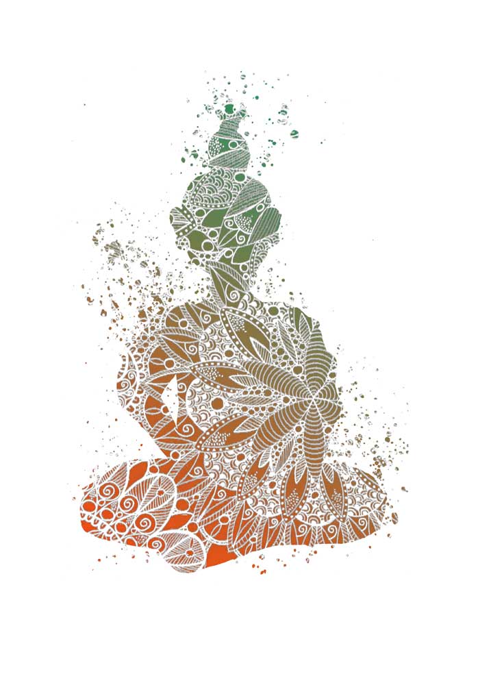 Buddha Mandala Silhouette a Sebastian  Grafmann