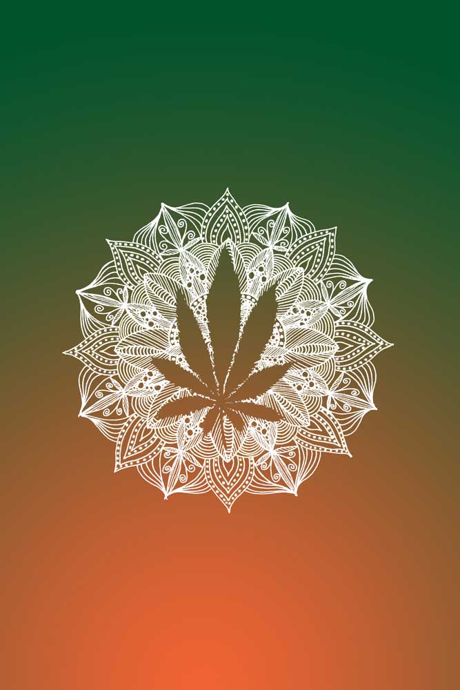 Mandala Circle Cannabis Leaf a Sebastian  Grafmann