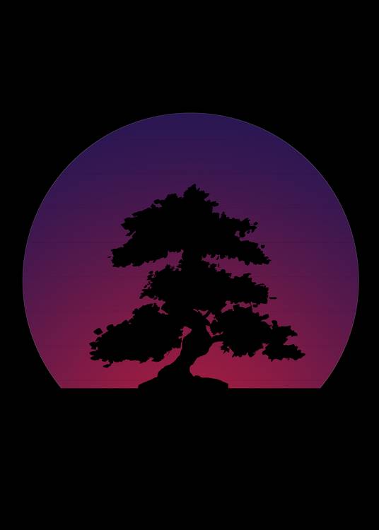 Purple Bonsai Sunset a Sebastian  Grafmann